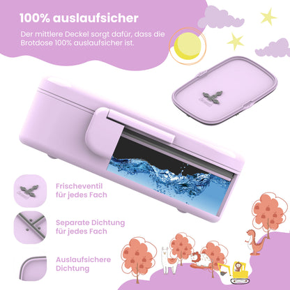 Brotdose Kinder Fächern,leicht & auslaufsicher- Meerjungfrau