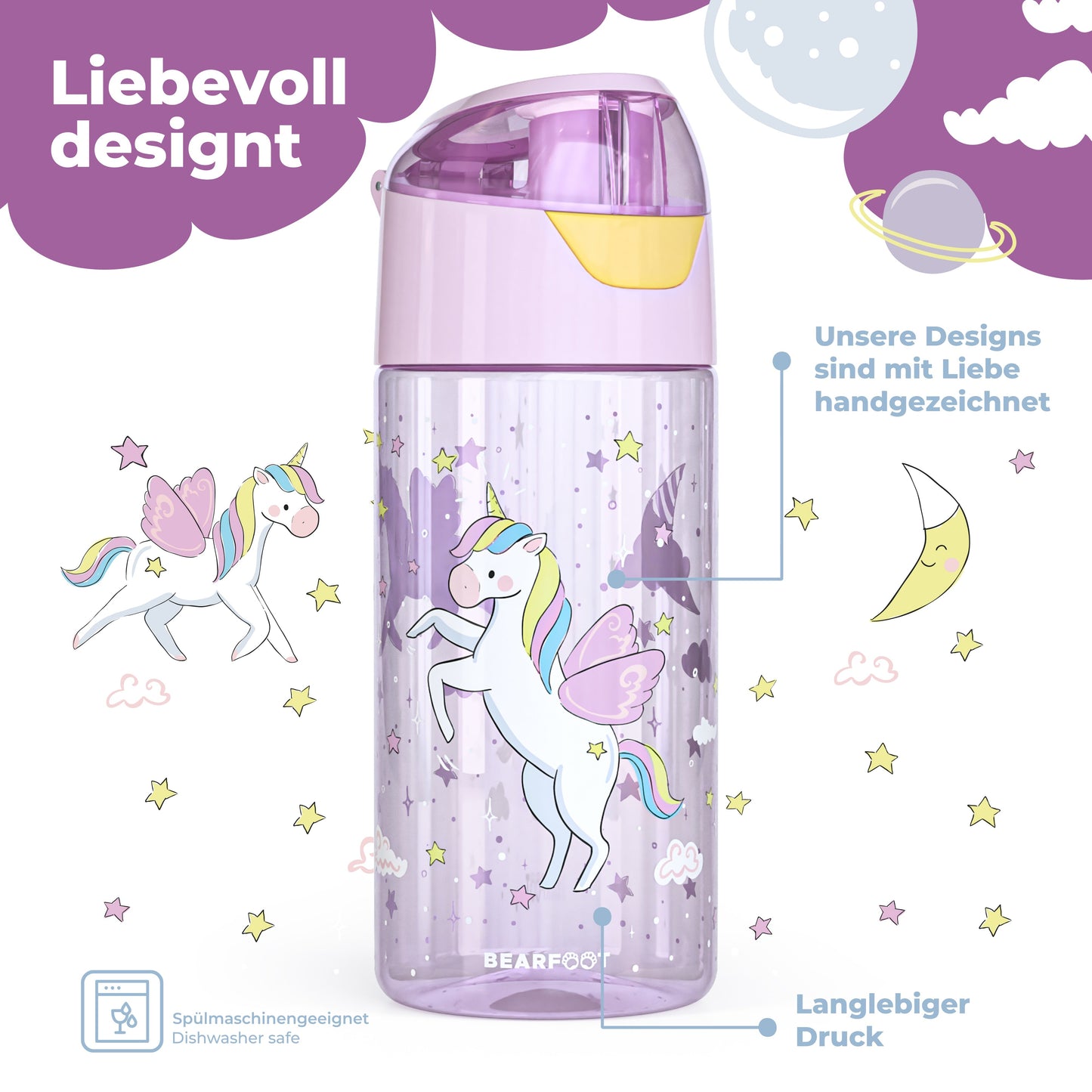 Einhorn Bundle - Bento Box M & Trinkflasche 450ml & Isolierflasche 400ml