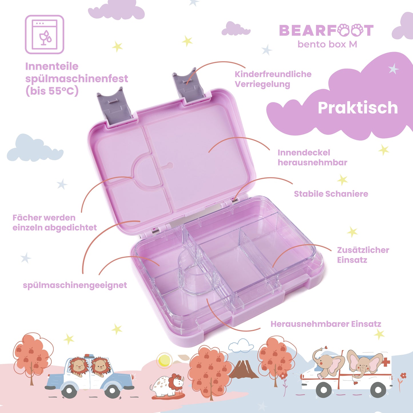 Einhorn Bundle - Bento Box M & Trinkflasche 450ml