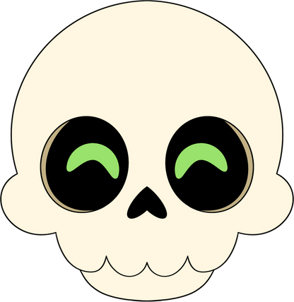 Halloween Skull Stickie (6in)