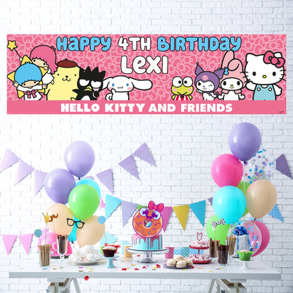 Hello Kitty Personalized Birthday Banner
