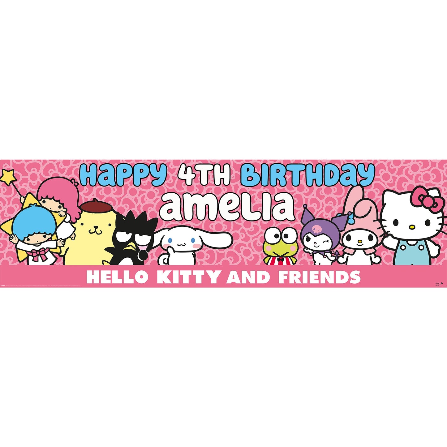 Hello Kitty Personalized Birthday Banner