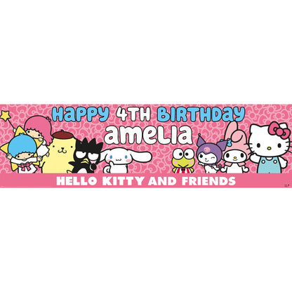 Hello Kitty Personalized Birthday Banner