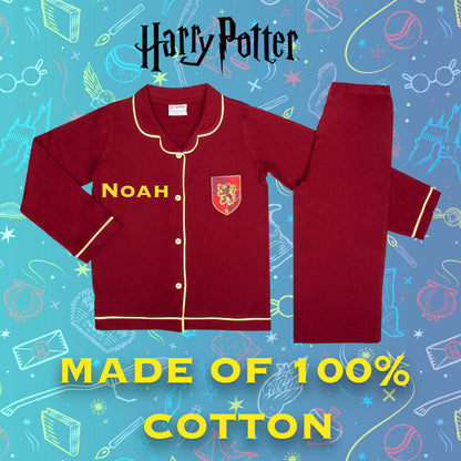 Pyjama – Harry Potter with Buttons – Burgundy