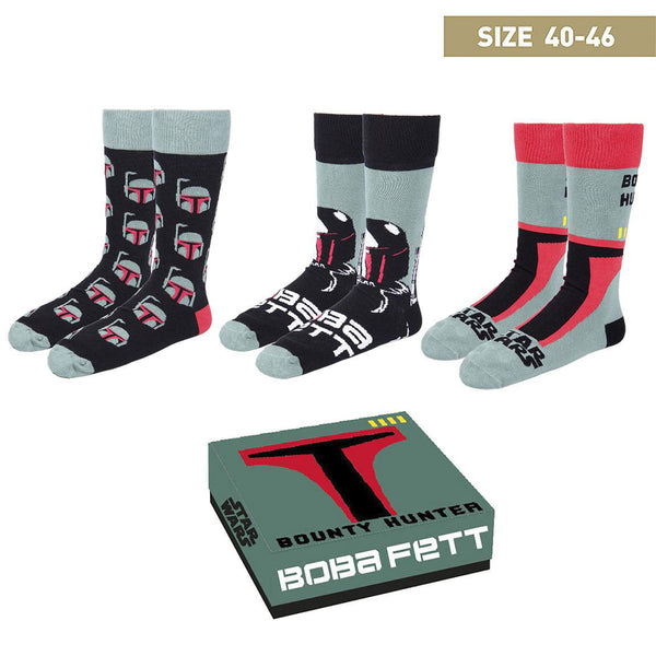 Set van 3 Star Wars-sokken - Boba Fett 