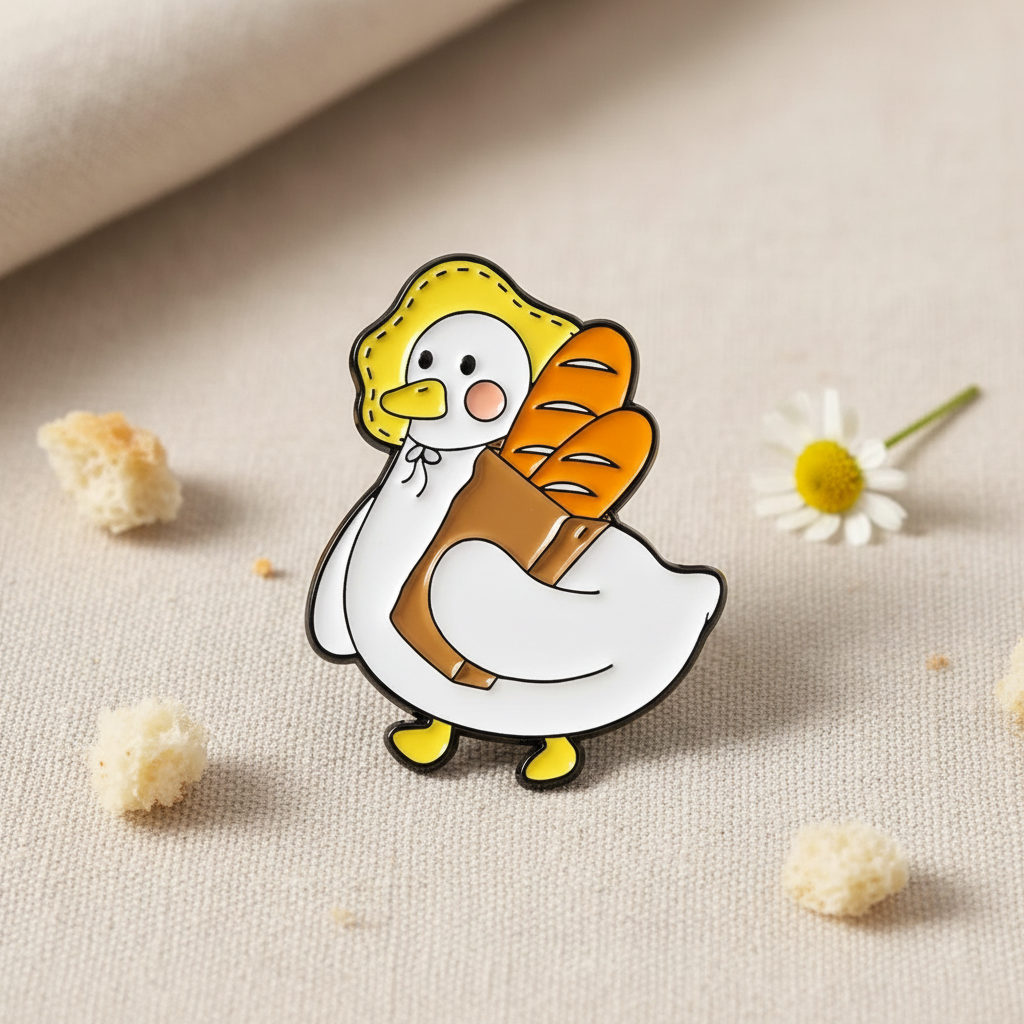 Pin's Canard Blanc Baguettes de Pain