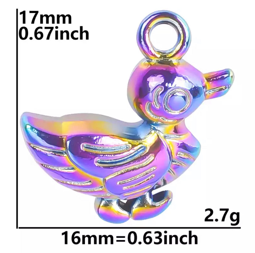 Rainbow Duck Charm