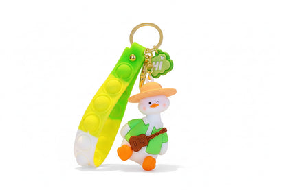 Guitarist Duck Keychain