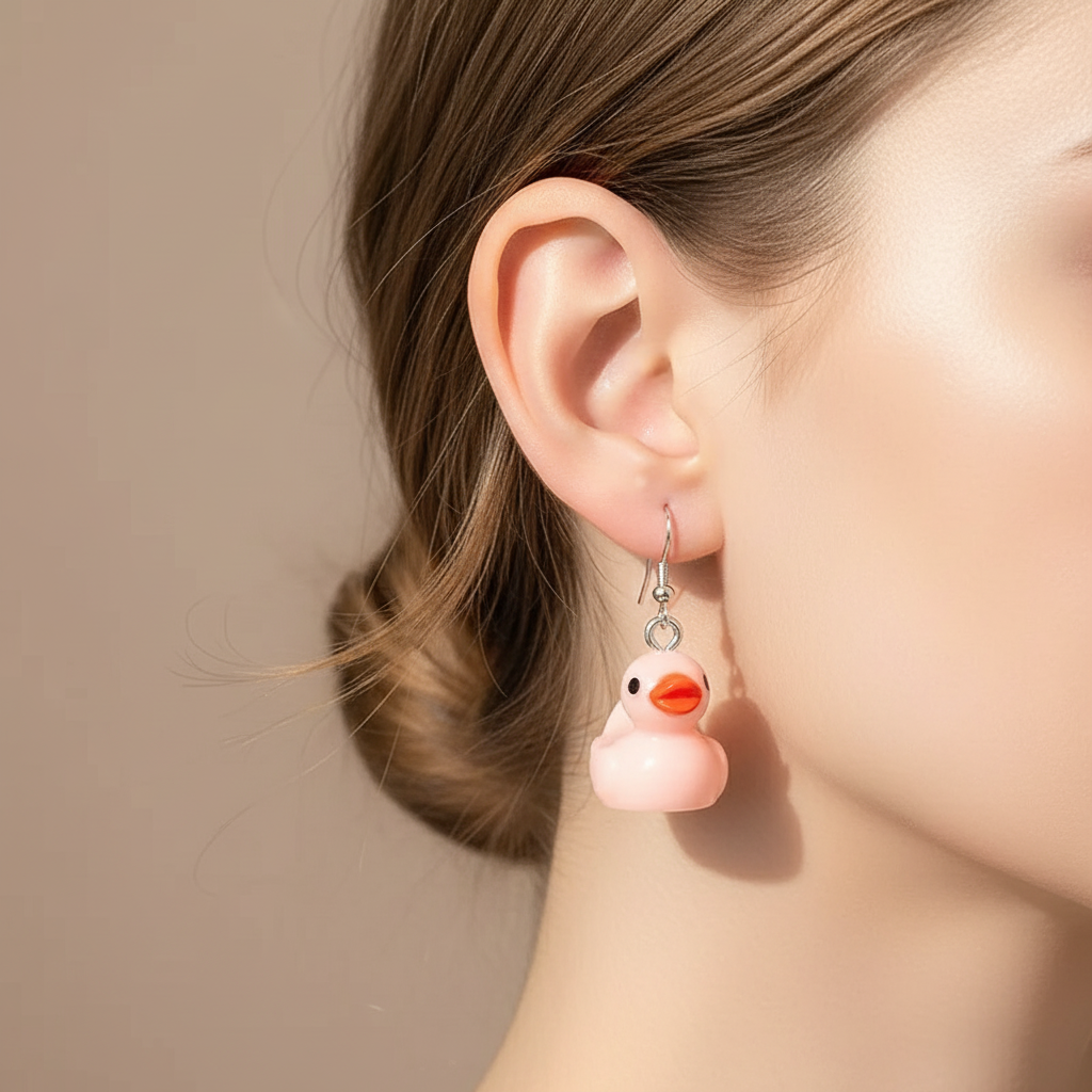 Duck earrings