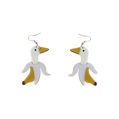 Banana Duck Earrings