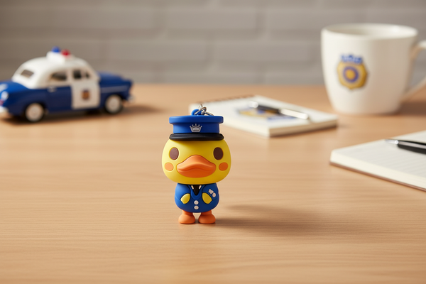 Politie-eend sleutelhanger