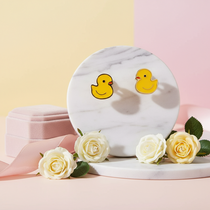 Boucles d'Oreilles Canard Jaune