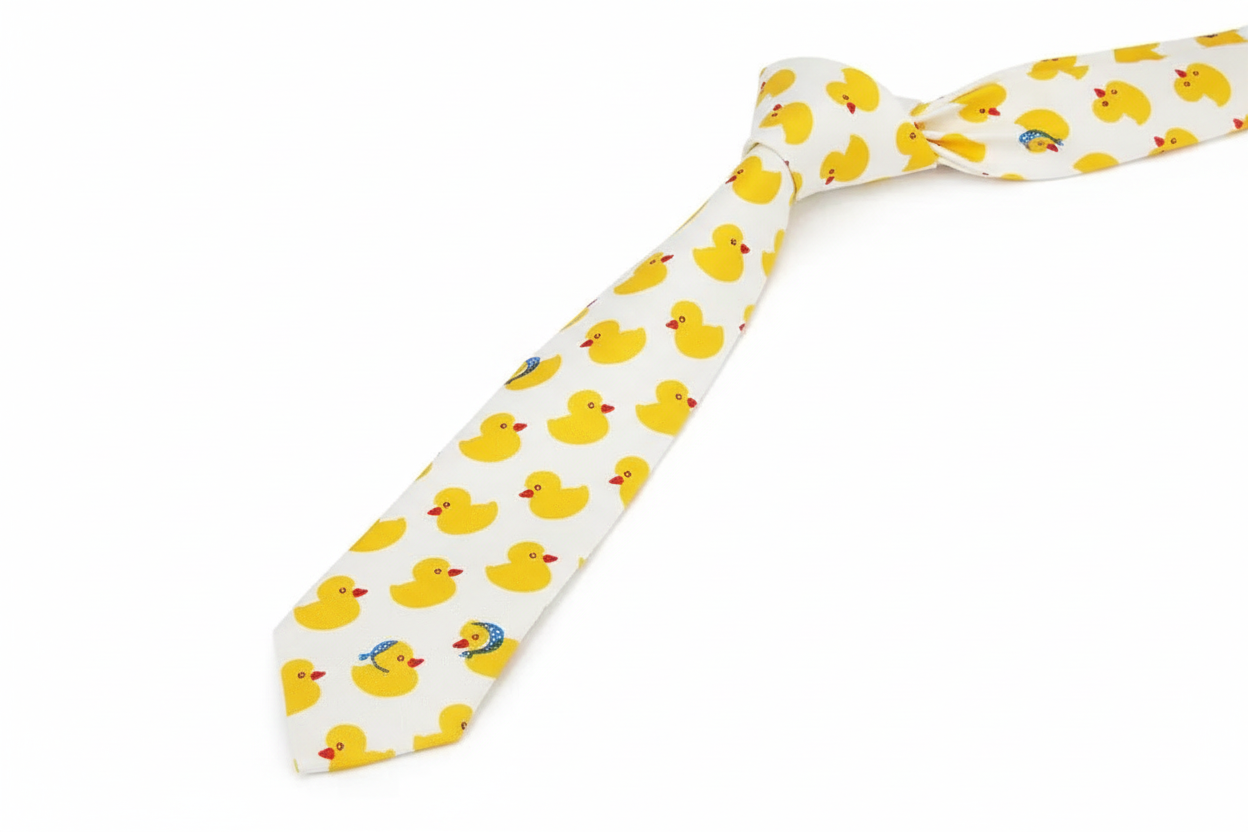 Cravate fine Canards Jaunes