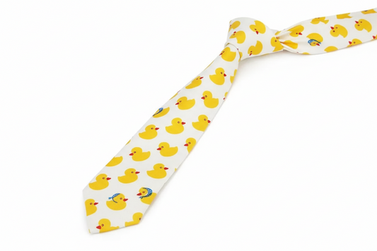 Fine yellow ducks tie