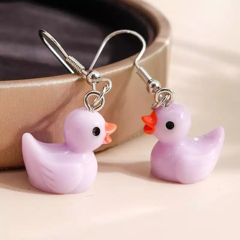 Duck earrings