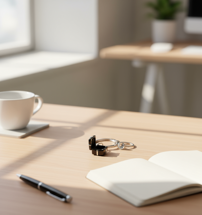 Zwarte verlovingssleutelhanger