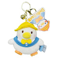 Plush White Duck Key Ring
