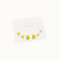 Set van 3 gele eendjes oorbellen