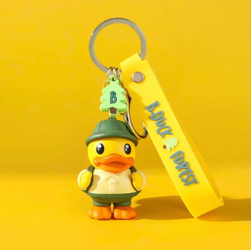 Porte-Clés Canard Jaune Campeur