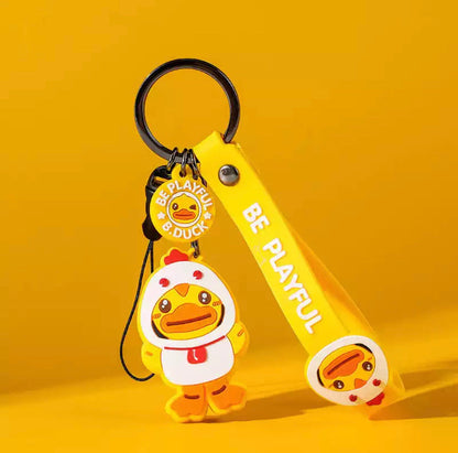 Duck keychain hen