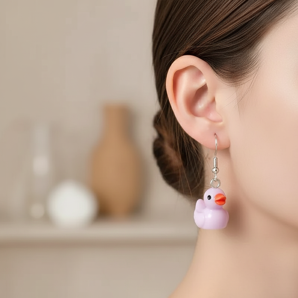 Duck earrings