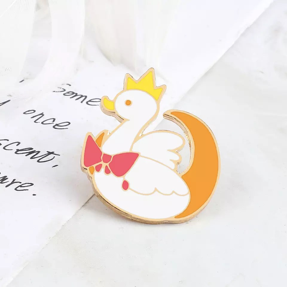 Pin's Canard Blanc Lune