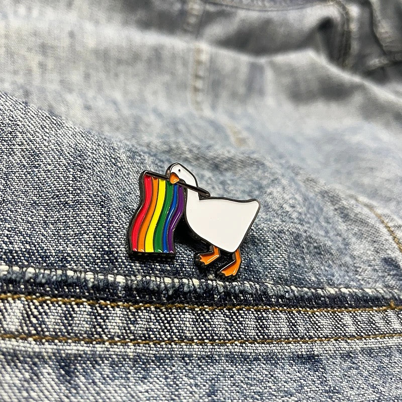 LGBT Flag Duck Pins