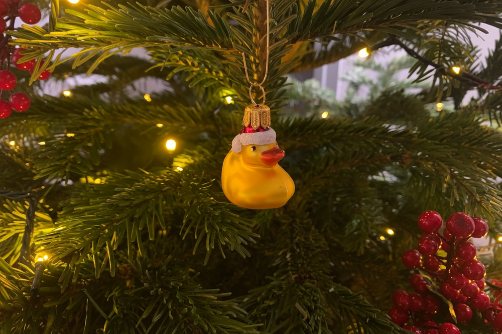 Christmas duck Christmas ball