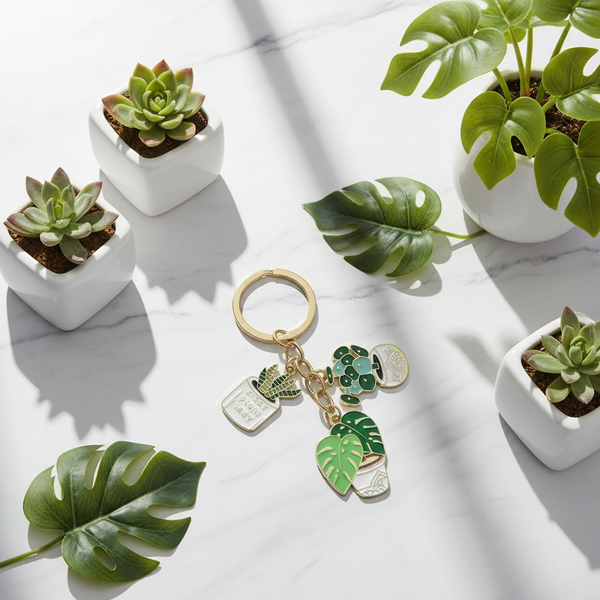 Sleutelhanger met vetplantje