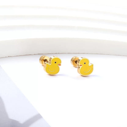 Yellow Duck Earrings