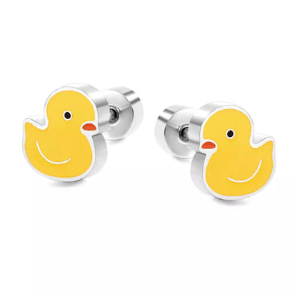 Boucles d'Oreilles Canard Jaune