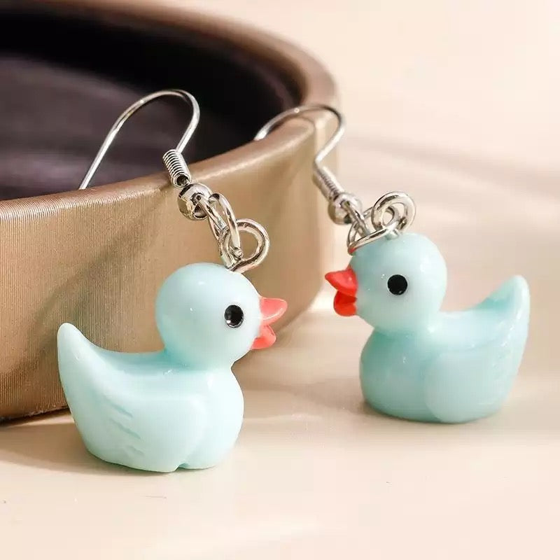 Duck earrings