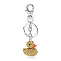 Sleutelhanger met strass eendje