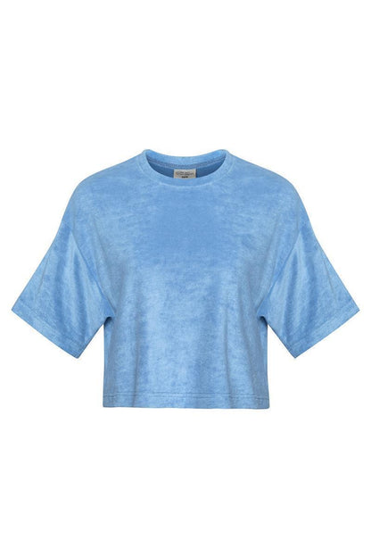 T-shirt court en éponge bleu-gris – vue produit 6