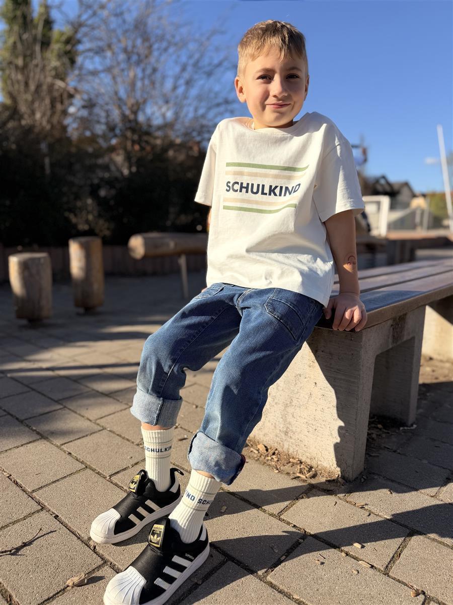 T-shirt Schulkind bleu pastel