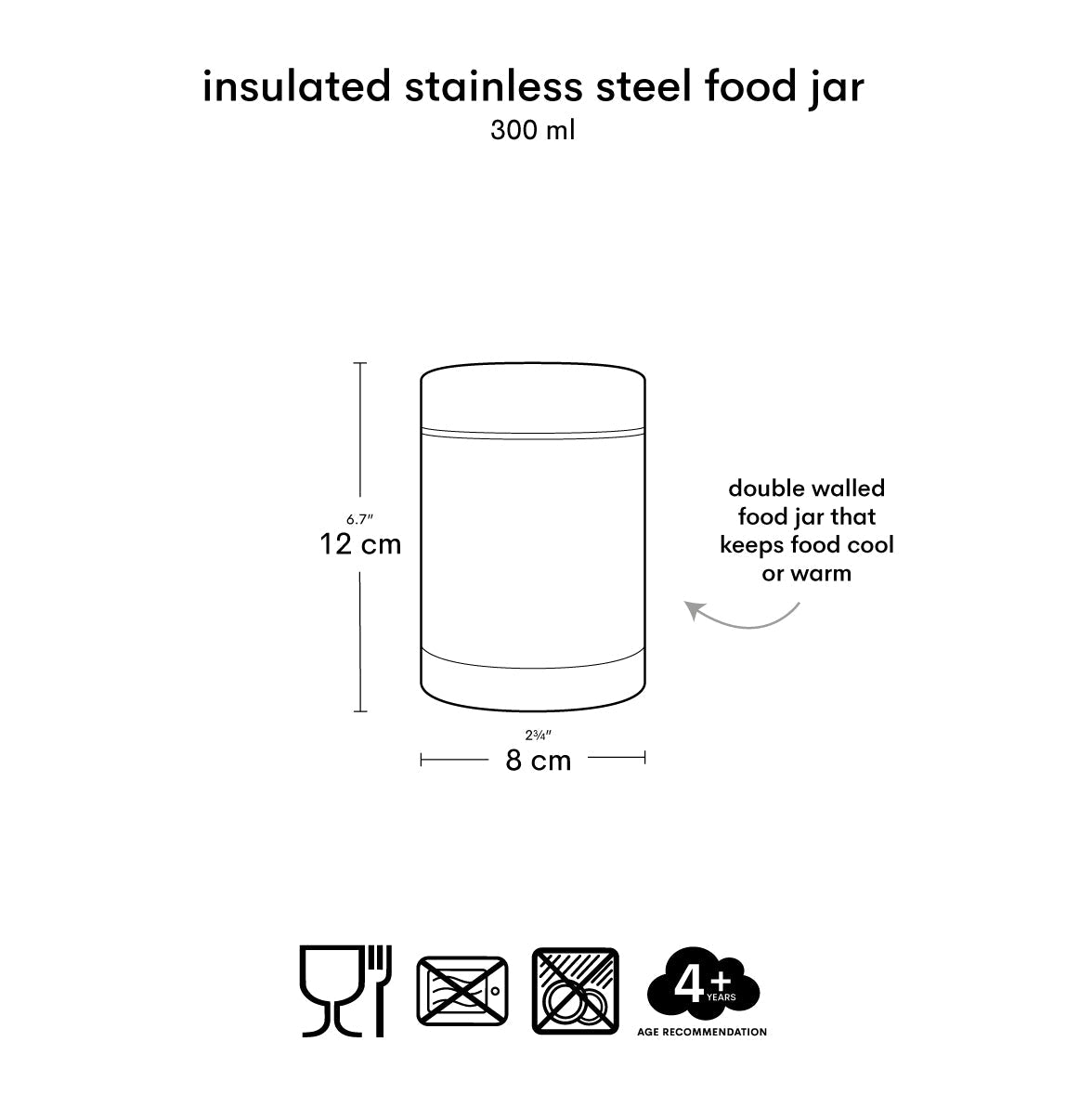 Pot alimentaire isotherme en inox - Véhicules – vue 7 – A Little Lovely Company