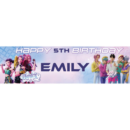 K-pop Demon Hunters Birthday Banner