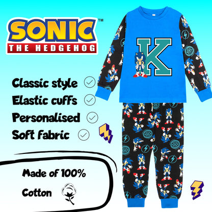 Sonic The Hedgehog Pyjama garçon Long Sleeve 100% Cotton