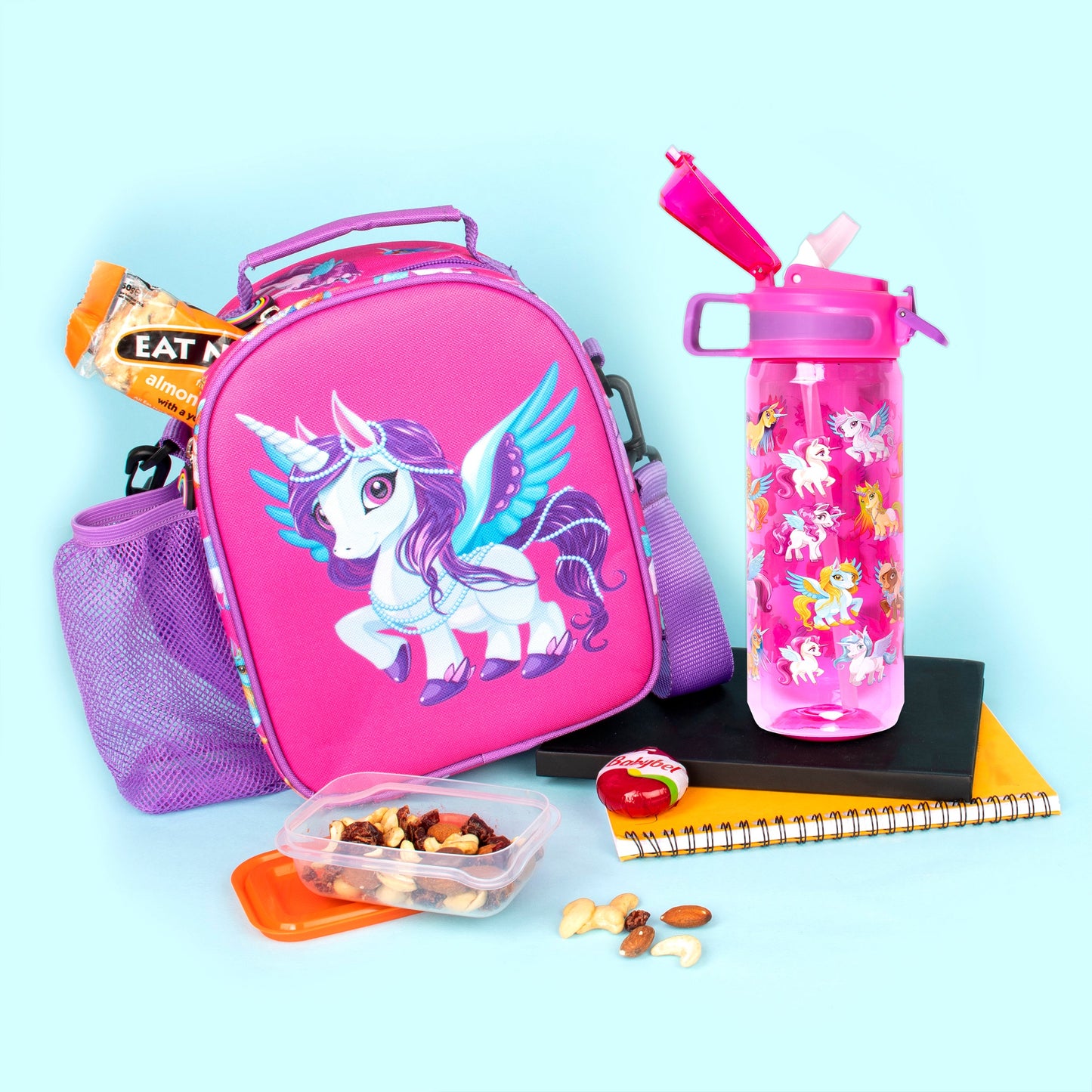 Gourde avec paille 600 ml – magique licorne