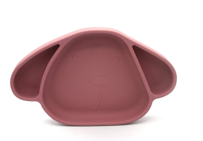 Kinderteller mit Saugfuß aus Silikon Milo Wild Rose