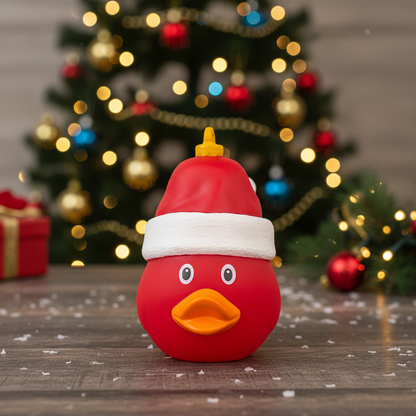 Canard Boule de Noël avec Bonnet