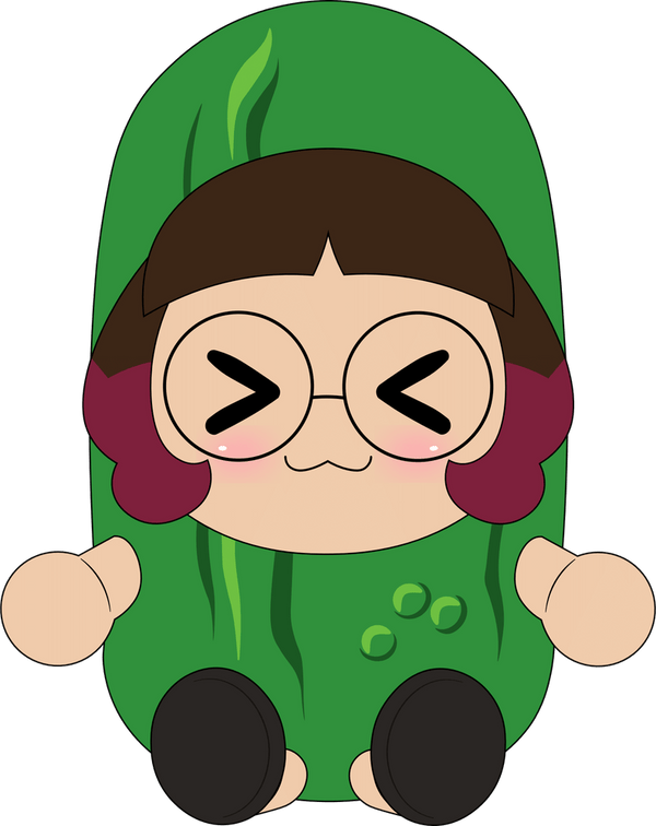 Skeptical Pickle Plush (9in)
