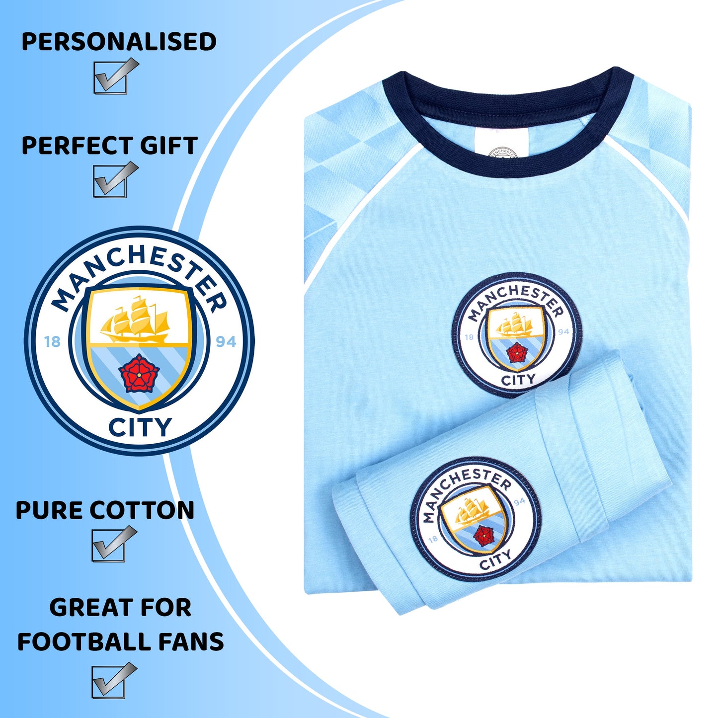 Manchester City F.C. Personalized Pajamas