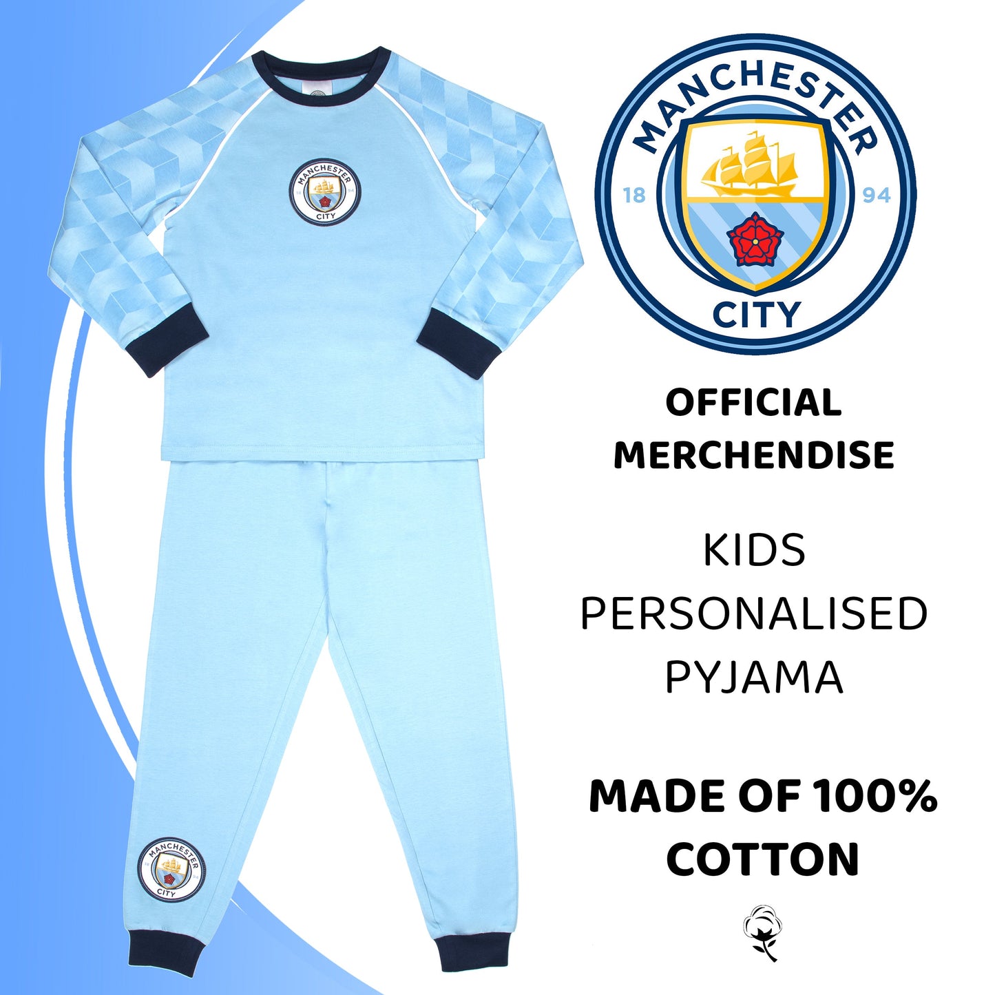 Manchester City F.C. Personalized Pajamas