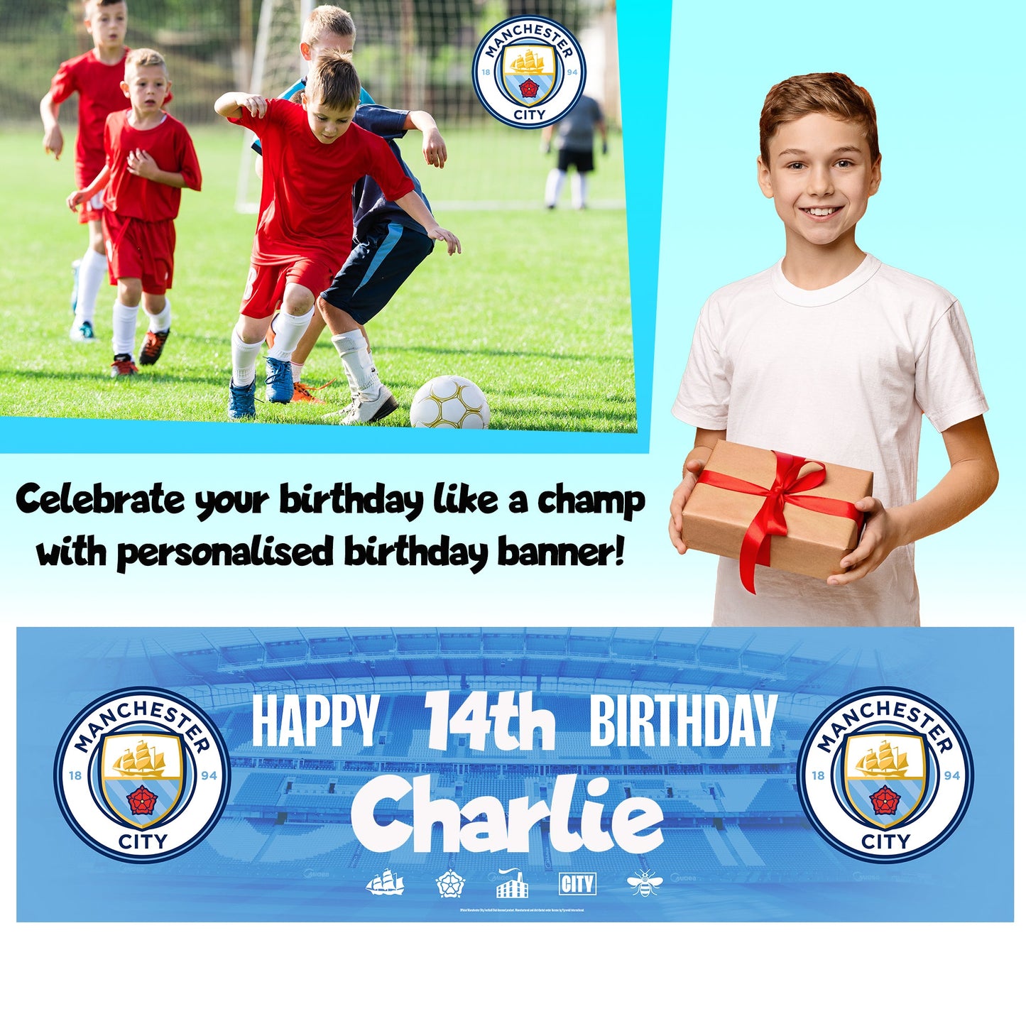Manchester City Birthday Banner