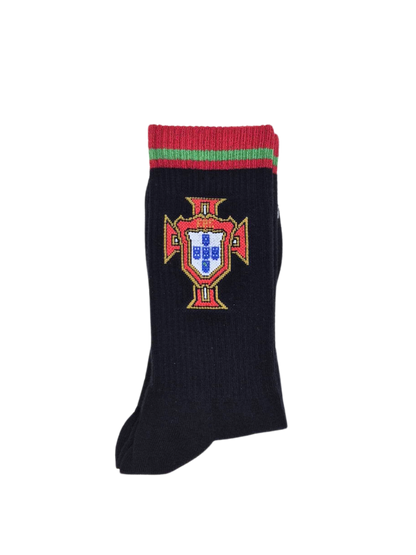 Chaussettes Portugal FPF « Blason » – Noir - Chulé