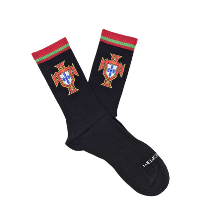 Chaussettes Portugal FPF « Blason » – Noir - Chulé