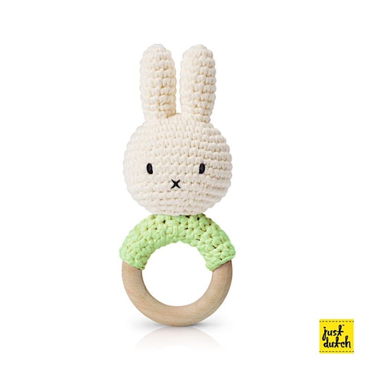 Hochet en Crochet Miffy - Pistache