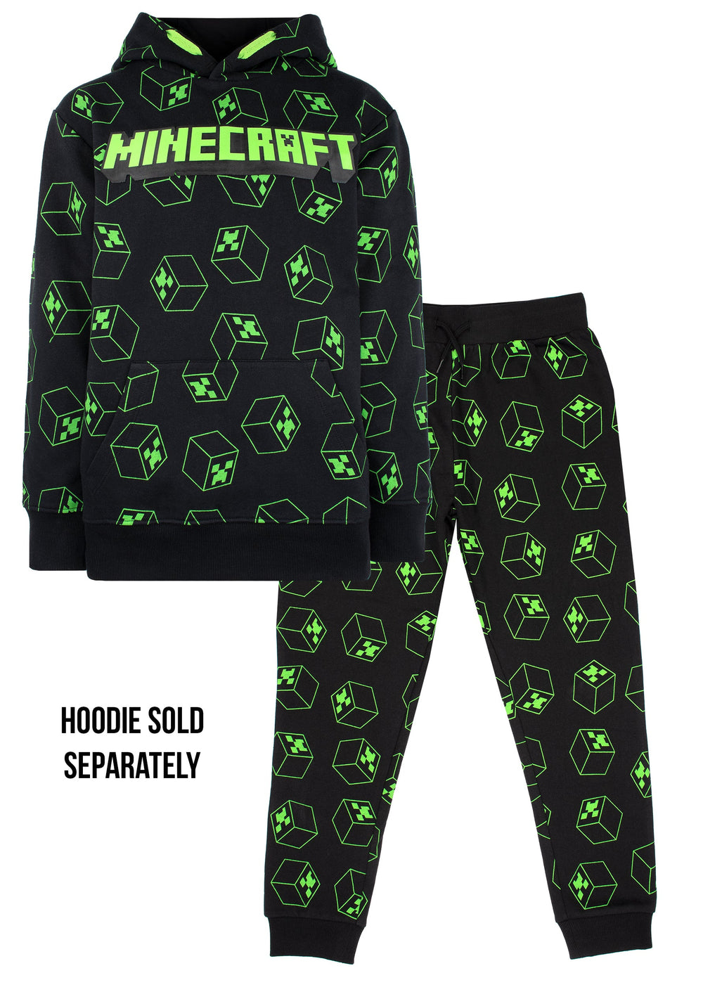 Pantalon de jogging Minecraft – noir & vert Pattern
