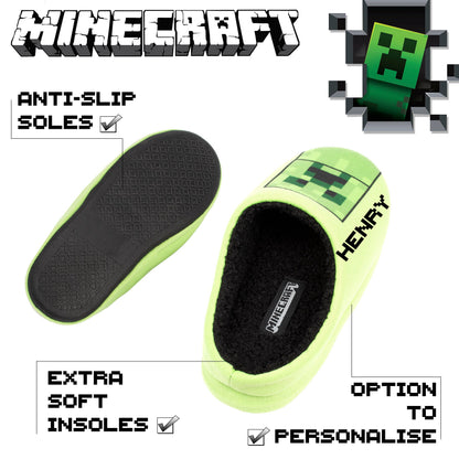 Minecraft Chaussons – vert Creeper